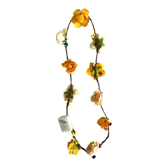 New Light-up Flower Lei Garland Party Decor 2 Floral Multicolor Necklace Set - Picture 3 of 6